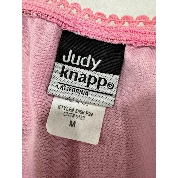 Scarf Print Handkerchief Hem Skirt Vintage M Judy Knapp California Pink Paisley - Picture 3 of 6